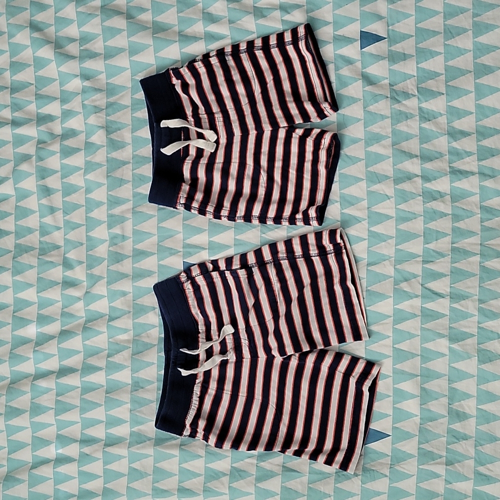 Gap Matching Striped Kids Shorts, 12-18M and 5T